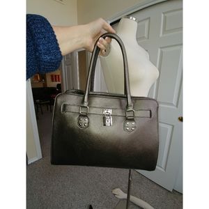 Rosetti satchel handbag in color metallic gunmetal